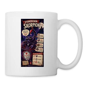 Skorpion - Loyal, tiefgründig und verschwiegen - Tasse - Weiß - Rechts