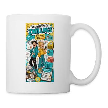 Sternzeichen Zwillinge - Zwei Ideen, sieben Pläne - Tasse - Weiß - Rechts
