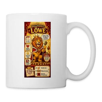 Sternzeichen Löwe Applaus für die prächtige Mähne - Tasse - Weiß - Rechts