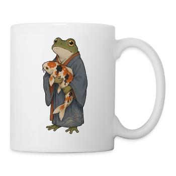  Koi Fische Kois-Karpfen KOI-FROG Koi Garten-Teich - Tasse - Weiß - Rechts