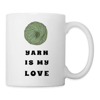 La laine, c’est mon amour – Crochet & tricot - Mug blanc - blanc - Droite
