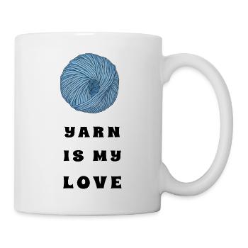 Yarn Is My Love – Blue Yarn – Crochet & Knitting - Mug - white - Right