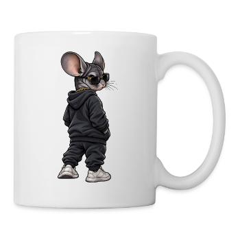 Gangster Chinchilla im Streetwear Look - Tasse - Weiß - Rechts