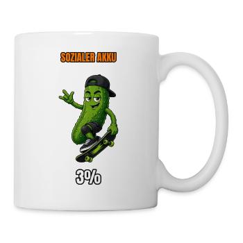 Gurken Rider Skateboard Grafik - Tasse - Weiß - Rechts