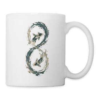 Koi-Unendlichkeitsfluss - Tasse - Weiß - Rechts