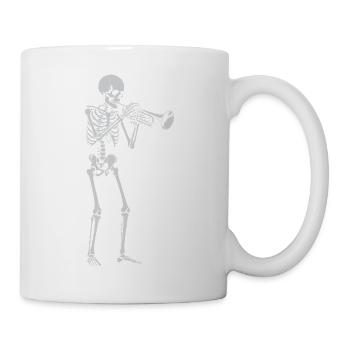 Skeleton spielt Trompete - Tasse - Weiß - Rechts