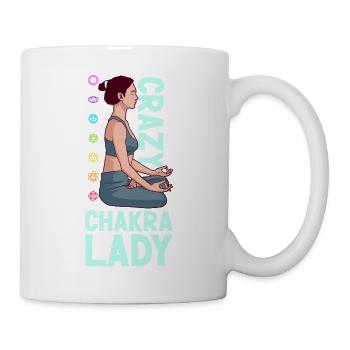 Verrückte Chakra-Lady - Tasse - Weiß - Rechts