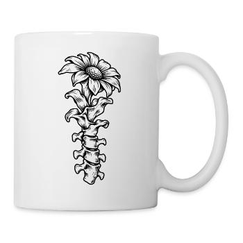 Gänseblümchen und gotischer Rücken - Tasse - Weiß - Rechts
