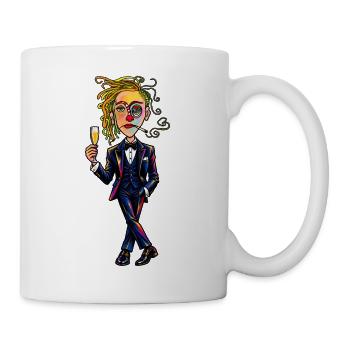 Surreales Dapper-Porträt - Tasse - Weiß - Rechts