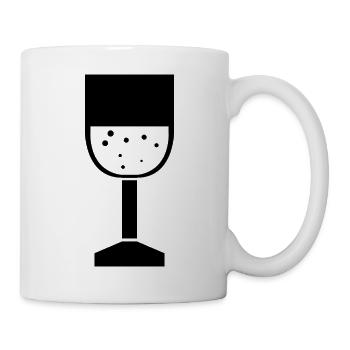 Weinglas - Tasse - Weiß - Rechts