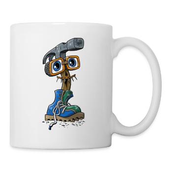 Carpenter Hammer – Figurenzeichnung des Baumanns - Tasse - Weiß - Rechts
