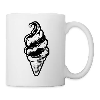 Eistüte - Tasse - Weiß - Rechts