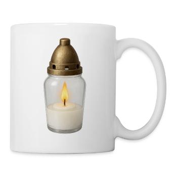 Weiße Trauerlaterne – Allerheiligen und Gedenkfeier - Tasse - Weiß - Rechts