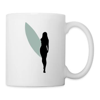 surfgirlshape1 - Tasse - Weiß - Rechts