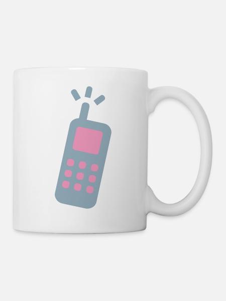 phone cellphone cell phone landline - Mug - white