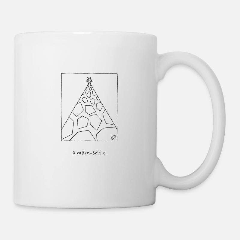 Giraffen-Selfie - Tasse - Weiß