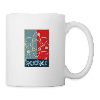 Science atom model scratched used look - Mug - white - Right