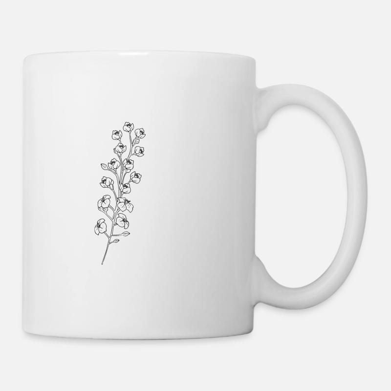 fleur, plante - Mug blanc - blanc