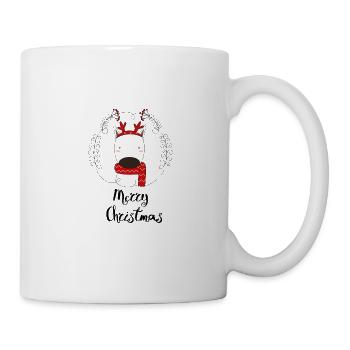 Merry Christmas cartoon Reindeer - Mug - white - Right