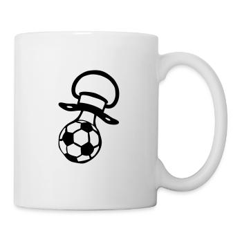 football tetine bebe sucette 0 - Mug blanc - blanc - Droite