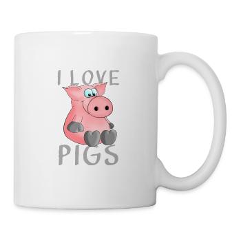 J'adore les cochons de porc - Mug blanc - blanc - Droite