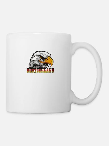 Deutschland mit Adler - Tasse - Weiß