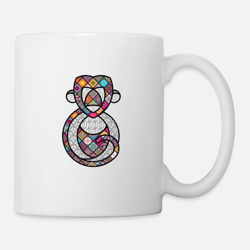 SINGE PSYCHEDELIQUE / THE PSYCHEDELIC MONKEY - Mug blanc - blanc