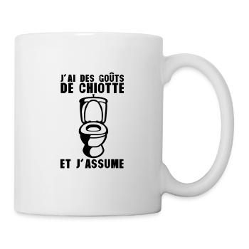 gout chiotte assume toilette wc citation - Mug blanc - blanc - Droite