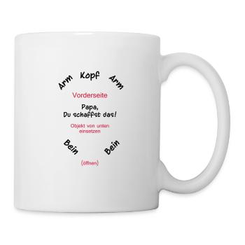 baby body strampler // Papa, Du schaffst das! - Tasse - Weiß - Rechts