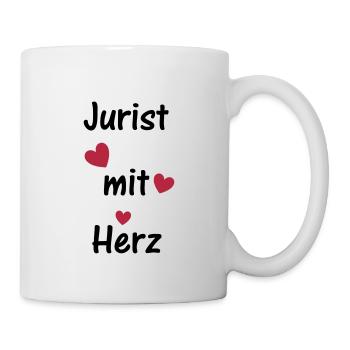Jurist mit Herz - Tasse - Weiß - Rechts