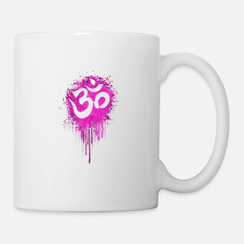 Om Psy Trance Shiva Mandala Buddha Zen - Kop/krus - hvid