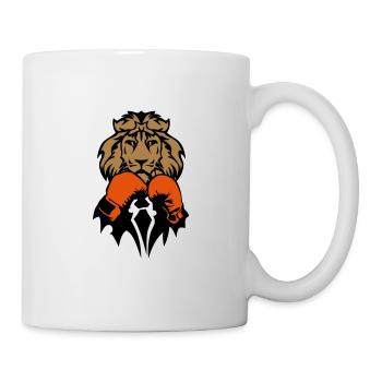 lion boxeur gant boxe - Mug blanc - blanc - Droite