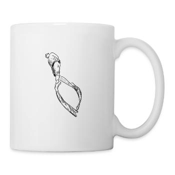 Apnée 001 noir - Mug blanc - blanc - Droite