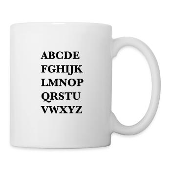 Alphabet - Tasse - Weiß - Rechts