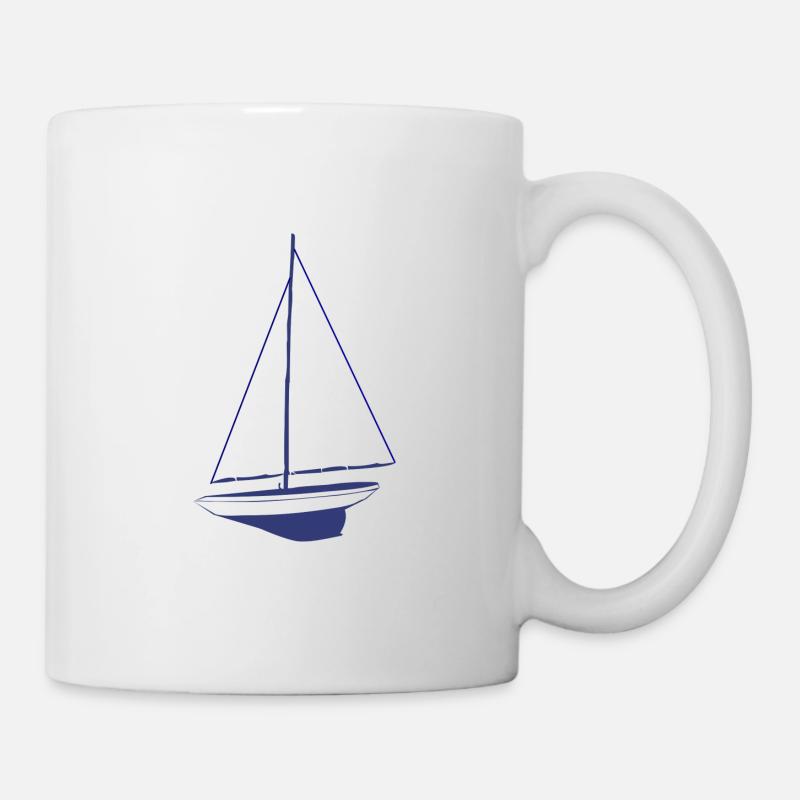 Segelboot Boot Segeln Schiff Meer - Tasse - Weiß