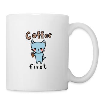 chat de café - Mug blanc - blanc - Droite