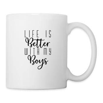 Life is Better with My Boys Shirt for Womens - Mug - white - Right