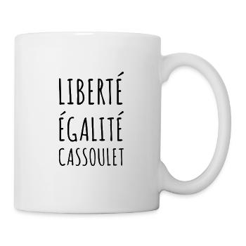 Liberté égalité cassoulet - Mug blanc - blanc - Droite