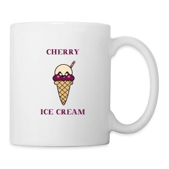 Ice Cream Cherry Ice Cream Gift Idea Ice Cream - Mug blanc - blanc - Droite