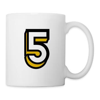 5 JAHRE. 5-JÄHRIGES JUBILÄUM. GEBURTSTAG 5 JAHRE. 5 - Tasse - Weiß - Rechts