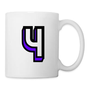 4,4 ANS,4e ANNIVERSAIRE,ANNIVERSAIRE 4 ANS,QUATRE - Mug blanc - blanc - Droite