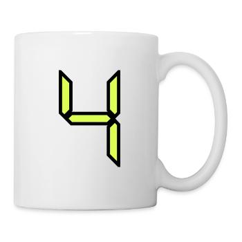 4 JAHRE,4. GEBURTSTAG,4 JAHRE JUBILÄUM - Tasse - Weiß - Rechts