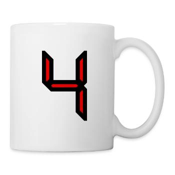 4.4 YEARS,4TH BIRTHDAY,4 BIRTHDAY,4 - Mug - white - Right