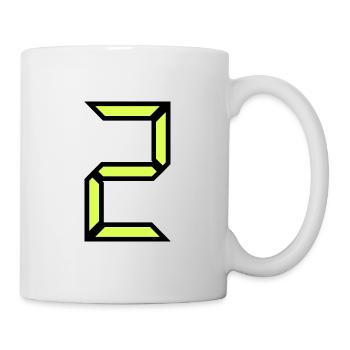 2 JAHRE. 2. JUBILÄUM. GEBURTSTAG 2 JAHRE. 2 - Tasse - Weiß - Rechts
