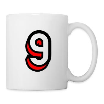 9 ANS. 9e ANNIVERSAIRE. ANNIVERSAIRE 9 ANS. 9 - Mug blanc - blanc - Droite