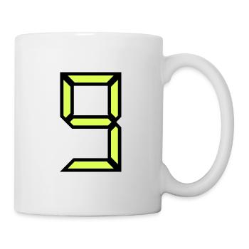 9 ANS. 9e ANNIVERSAIRE. ANNIVERSAIRE 9 ANS. 9 - Mug blanc - blanc - Droite
