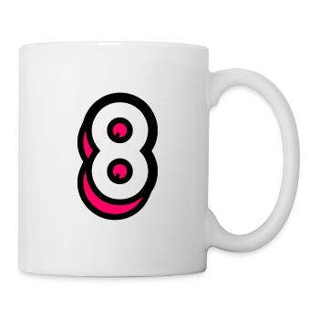 8 JAHRE. 8. JUBILÄUM. GEBURTSTAG 8 JAHRE. 8 - Tasse - Weiß - Rechts