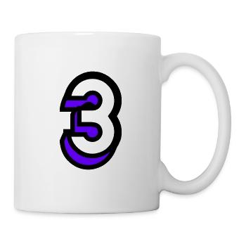 3 JAHRE. 3. JUBILÄUM. GEBURTSTAG 3 JAHRE. 3 - Tasse - Weiß - Rechts