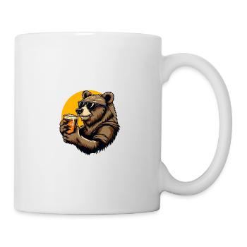 Lustiges Bär Leer Party Alkohol Malle Spruch - Tasse - Weiß - Rechts