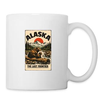 Alaska Frontier Bären-Szenerie Retro - Tasse - Weiß - Rechts